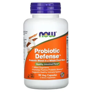 Пробиотики, Probiotic Defense, Now Foods, 90 растительных капсул
