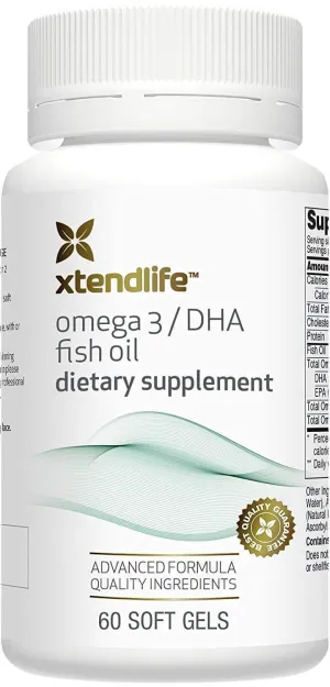 Омега-3, (Omega 3 / DHA Fish Oil), Xtend-Life, 60 капсул