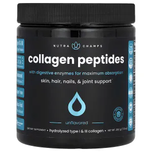 Пептиди колагену з травними ферментами для максимального засвоєння, Collagen Peptides, NutraChamps, без ароматизаторів, 213.1 г