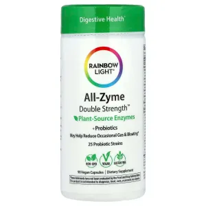 Пищеварительные ферменты, All-Zyme Double Strength, Rainbow Light, 90 веганских капсул