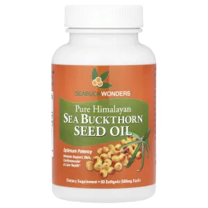  Масло из семян облепихи, Seed Oil, SeaBuckWonders, 60 мягких капсул