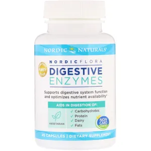 Ферменти для травлення Nordic Flora, Digestive Enzymes, Nordic Naturals, 45 капсул