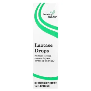 Лактаза капли, Lactase Drops, Seeking Health, 15 мл