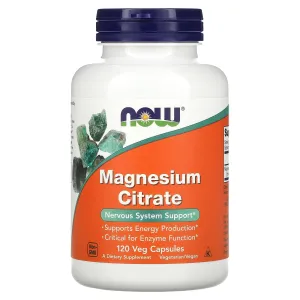 Магний цитрат, Magnesium Citrate, Now Foods, 120 растительных капсул