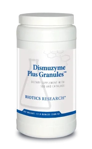 Супероксиддисмутаза и каталаза, Dismuzyme Plus, Biotics Research, 500 г
