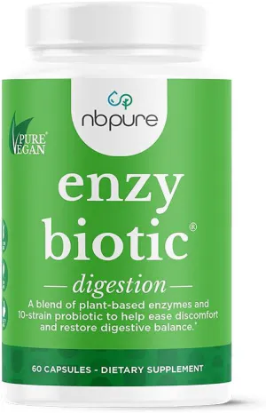 Пищеварительные ферменты, Enzybiotic, NB Pure, 60 капсул