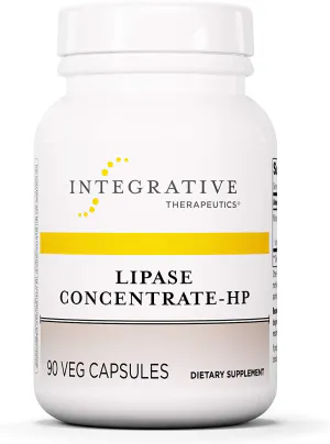 Ферменты для переваривания жиров, Lipase Concentrate-HP, Integrative Therapeutics, 90 вегетарианских капсул