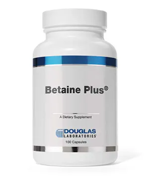 Бетаин, поддержка пищеварения, Betaine Plus, Douglas Laboratories, 100 капсул