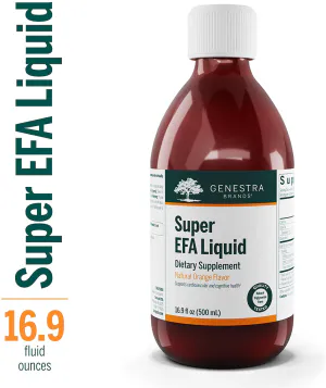 Поддержка сердечно-сосудистой системы, глаз, мозга, нервов, Super EFA Liquid, Genestra Brands, апельсиновый вкус, 500 мл. 