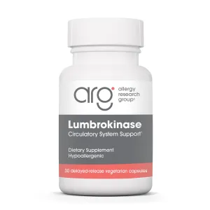 Люмброкіназа, Lumbrokinase, Allergy Research Group, 60 капсул з ентеросолюбільним покриттям