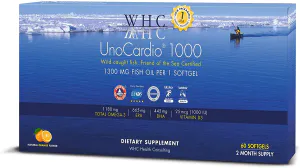 Поддержка сердца, UnoCardio 1000, WHC Nutrogenics, вкус апельсина, 60 гелевых капсул
