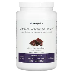 Протеїновий напій, UltraMeal Advanced Protein, Metagenics, смак голландський шоколад, 588 г