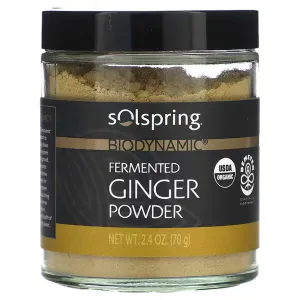 Корень имбиря ферментированный биодинамический, Biodynamic, Fermented Ginger Powder, Dr. Mercola, Solspring, 70 г