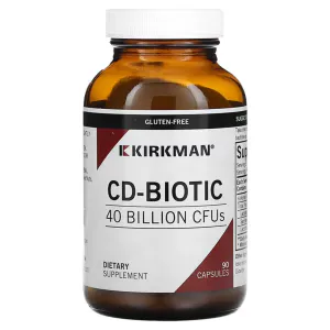Пробиотик для пищеварения, CD-Biotic, Kirkman Labs, 40 млрд КОЕ, 90 вегетарианских капсул