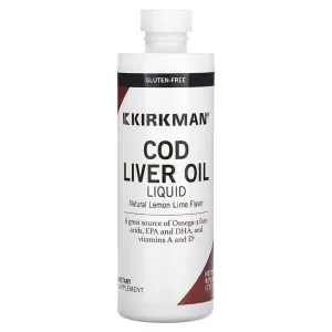 Рыбий жир из печени трески, Cod Liver Oil, Kirkman Labs, жидкий, со вкусом лимона и лайма, 237 мл