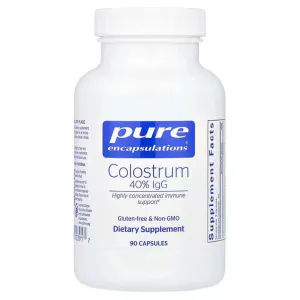 Молозиво, Colostrum, Pure Encapsulations, 40% IgG, 90 капсул
