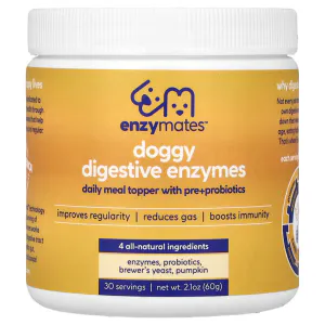 Пищеварительные ферменты для собак, Doggy Digestive Enzymes, Enzymedica, Enzymates, 60 г.
