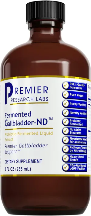 Здоровье желчного пузыря, Fermented Gallbladder-ND, Premier Research Labs, пробиотики и ферменты, 235 мл