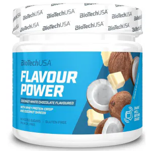 Подсластитель, порошок, Flavour Power, BioTech USA, с экструдированным сывороточным протеином, кокос и белый шоколад, 160 грамм