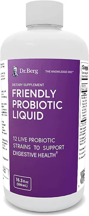Пробиотики с лактобактериями, жидкие, Friendly Probiotic Liquid Supplement Drink, Dr. Berg's, 500 мл