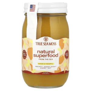 Суперфуд из моря, натуральный, Natural Superfood From The Sea, True Sea Moss, морской мох, манго и ананас, 473 г