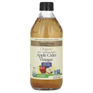 Яблочный уксус, Organic Apple Cider Vinegar, Spectrum Culinary, органический, фильтрованный, 473 мл