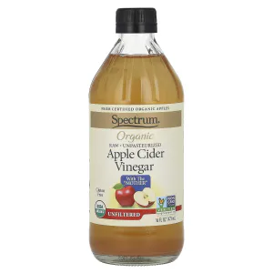 Яблочный уксус, Organic Apple Cider Vinegar, Spectrum Culinary, органический, нефильтрованный, 473 мл