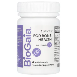 Здоровье костей, Osfortis with Vitamin D, BioGaia, пробиотик с витамином D, 60 пробиотических капсул