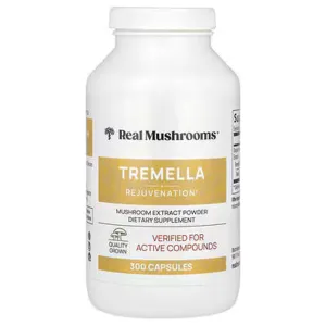 Тремелла, Tremella, Real Mushrooms, экстракт гриба порошок, 300 веганских капсул