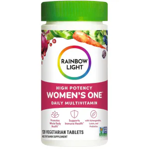 Мультивитамины для женщин, Women's One High Potency Daily Multivitamin, Rainbow Light, высокая эффективность, 120 вегетарианских таблеток