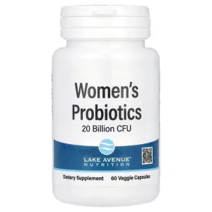 Пробиотики для женщин, Women's Probiotics, Lake Avenue Nutrition, 20 млрд КОЕ, 60 веганских капсул