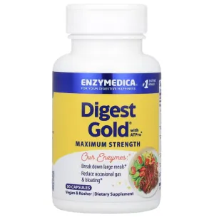 Ферменти для травлення, Digest Gold, Enzymedica, 90 капсул