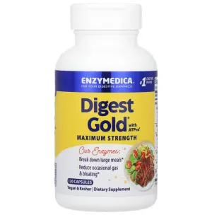 Ферменти для травлення, Digest Gold with ATPro, Enzymedica, 120 капсул
