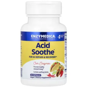 Ензими, Acid Soothe, Enzymedica, 30 капсул