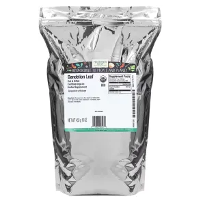 Листья одуванчика, измельченные и просеянные, Organic Cut & Sifted Dandelion Leaf, Frontier Natural Products, органик, 453 г