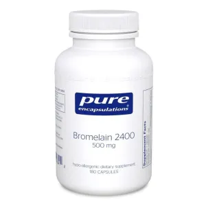 Бромелайн 2400, Bromelain 2400, Pure Encapsulations, 500 мг, 180 капсул
