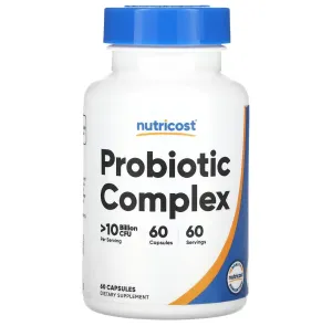 Комплекс пробіотиків, Probiotic Complex, Nutricost, > 10 млрд КУО, 60 капсул