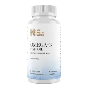 Омега-3 риб'ячий жир, Omega-3 Fish Oil, My Nutri Week, 180 капсул