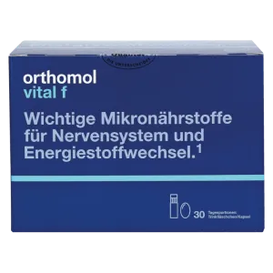 Витамины для женщин, Vital F, Orthomol, 30 дней (30 бутылочек + 30 капсул)
