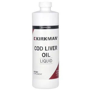 Рыбий жир из печени трески, Cod Liver Oil, Kirkman Labs, жидкий, 473 мл