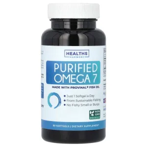 Омега 7, Omega 7, Healths Harmony, очищена, 90 гелевих капсул