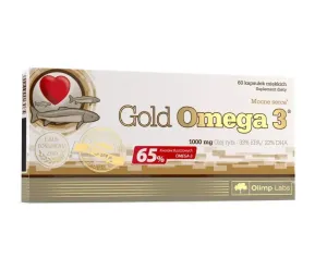 Омега-3, Gold Omega-3 65%, Olimp, 60 капсул