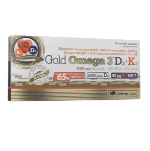 Омега-3 з вітаміном D3 та K2, Gold Omega 3 D3+K2, Olimp, 30 капсул