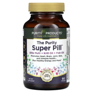 Мультивітамінни + олія криля + риб'ячий жир, The Purity Super Pill, Purity Products, 90 гелевих капсул
