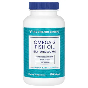 Риб'ячий жир, омега-3, Omega-3 Fish Oil, The Vitamin Shoppe, 500 мг, 120 гелевих капсул